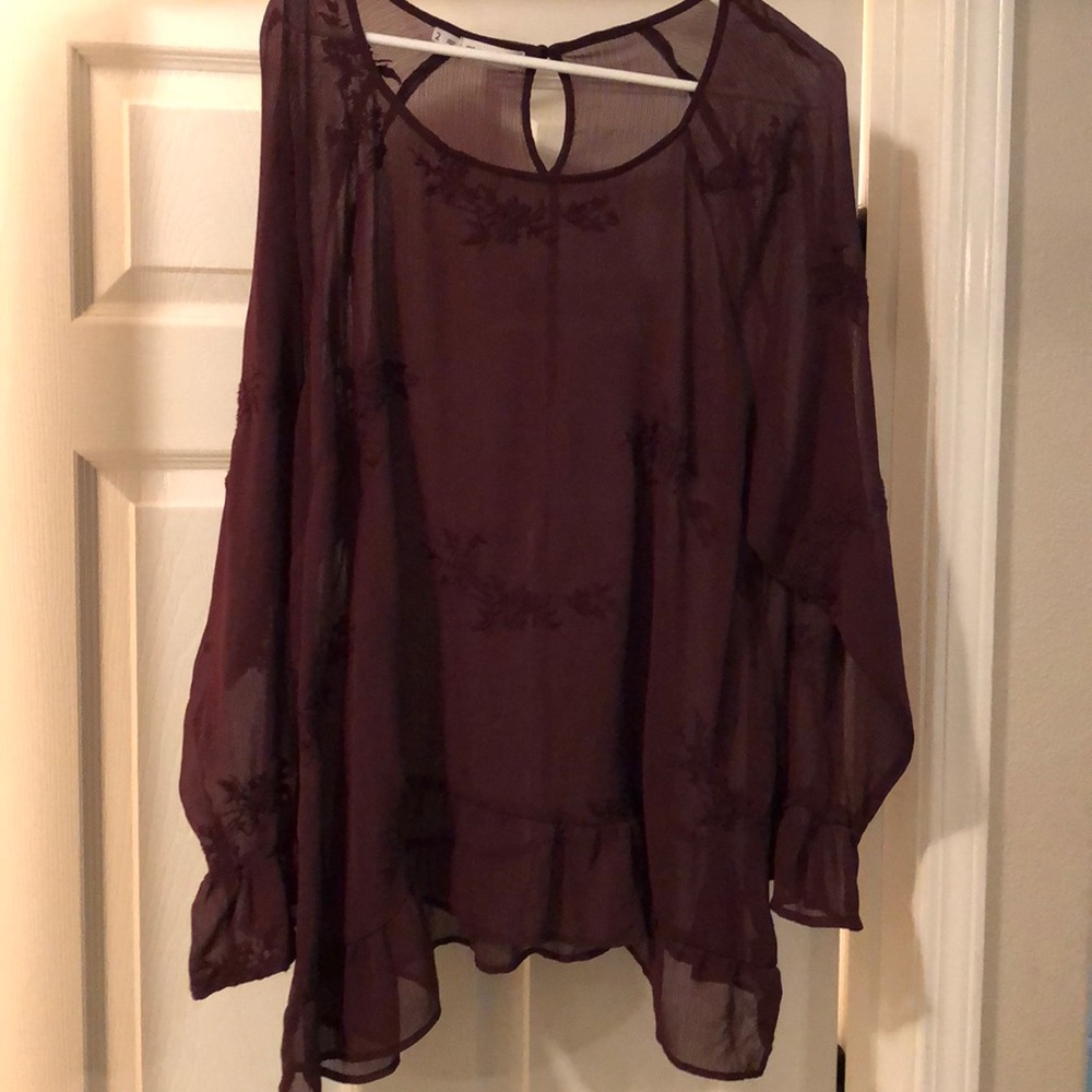 Maroon Blouse.